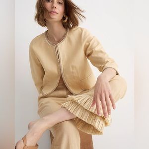 J.Crew Cropped linen lady jacket BR086